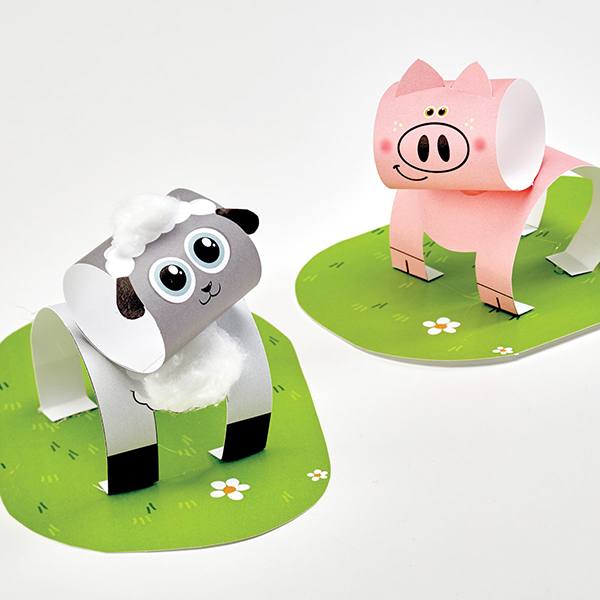 DIY 3-D Paper Farm Animals