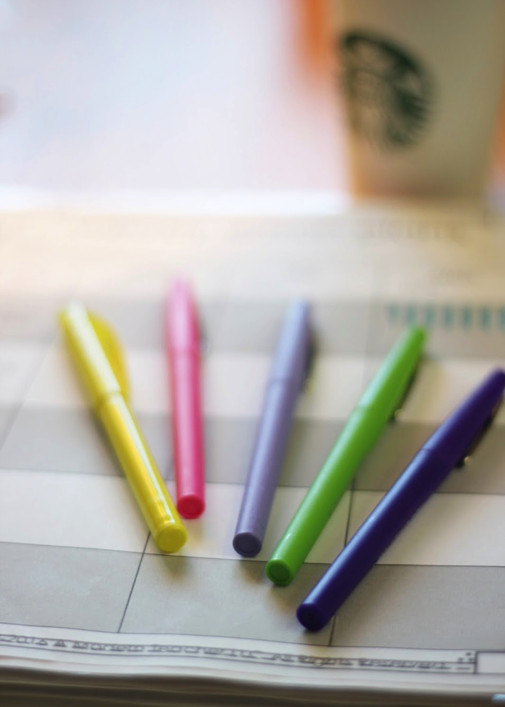 Colorful Markers for Classroom Organization