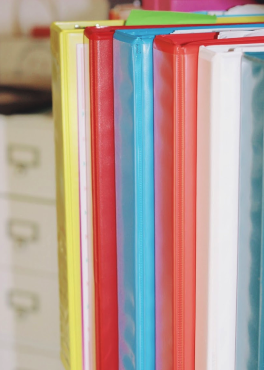 Color-Coded Binders for Classroom Organization