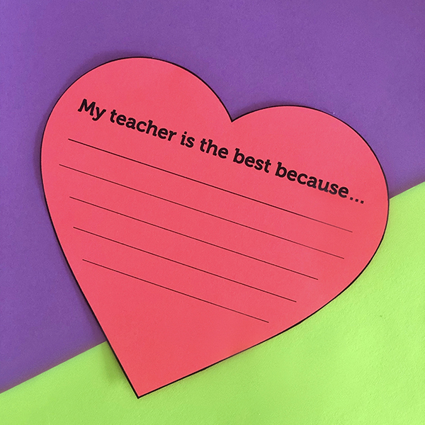 Teacher Appreciation Heart Template