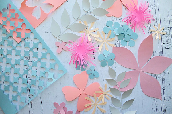 Pastel Bouquet Cut Shapes