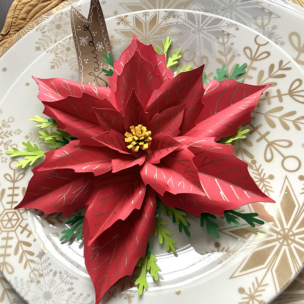 Astrodesigns Poinsettia Place Setting Template