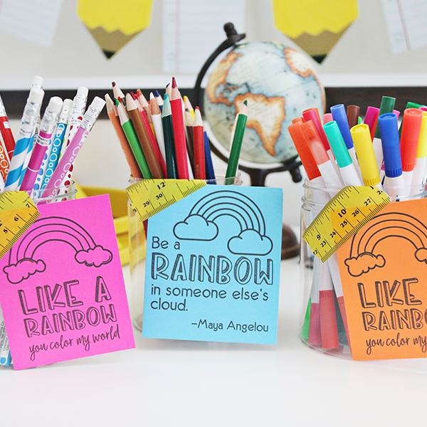 Be A Rainbow Quote Tag