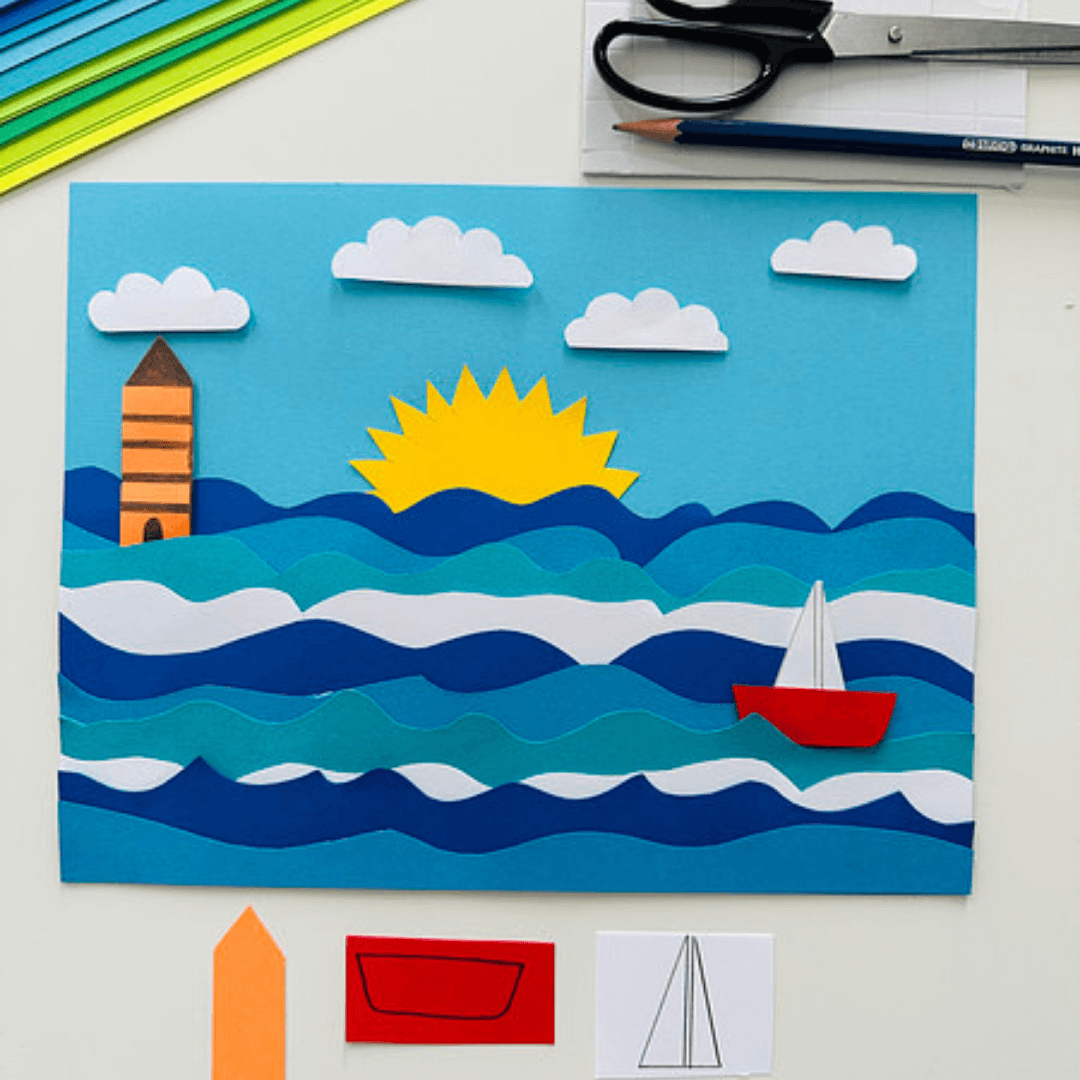 Beach Diorama Lighthouse Boat