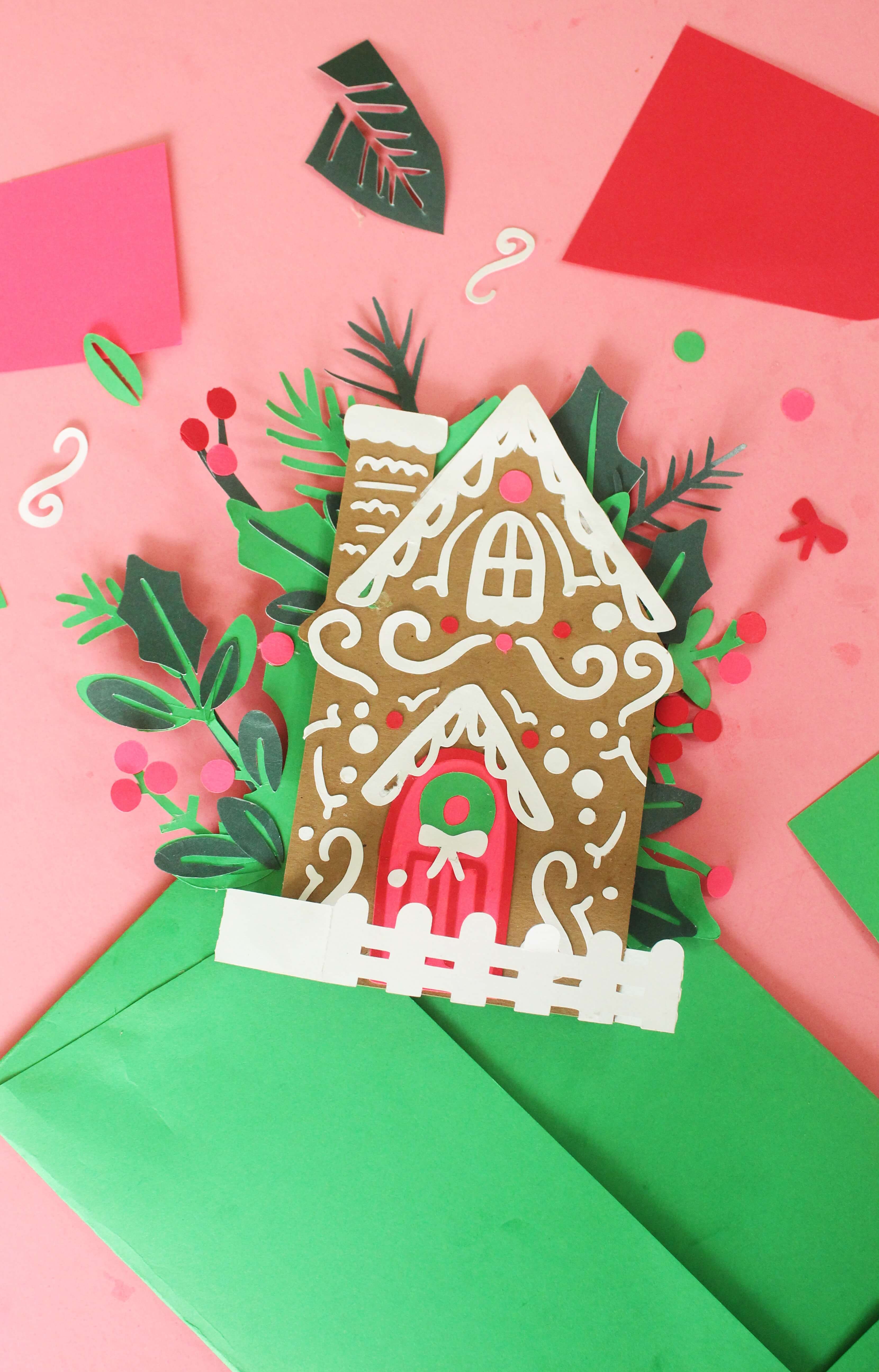 Gingerbread Pop-Up Card-6