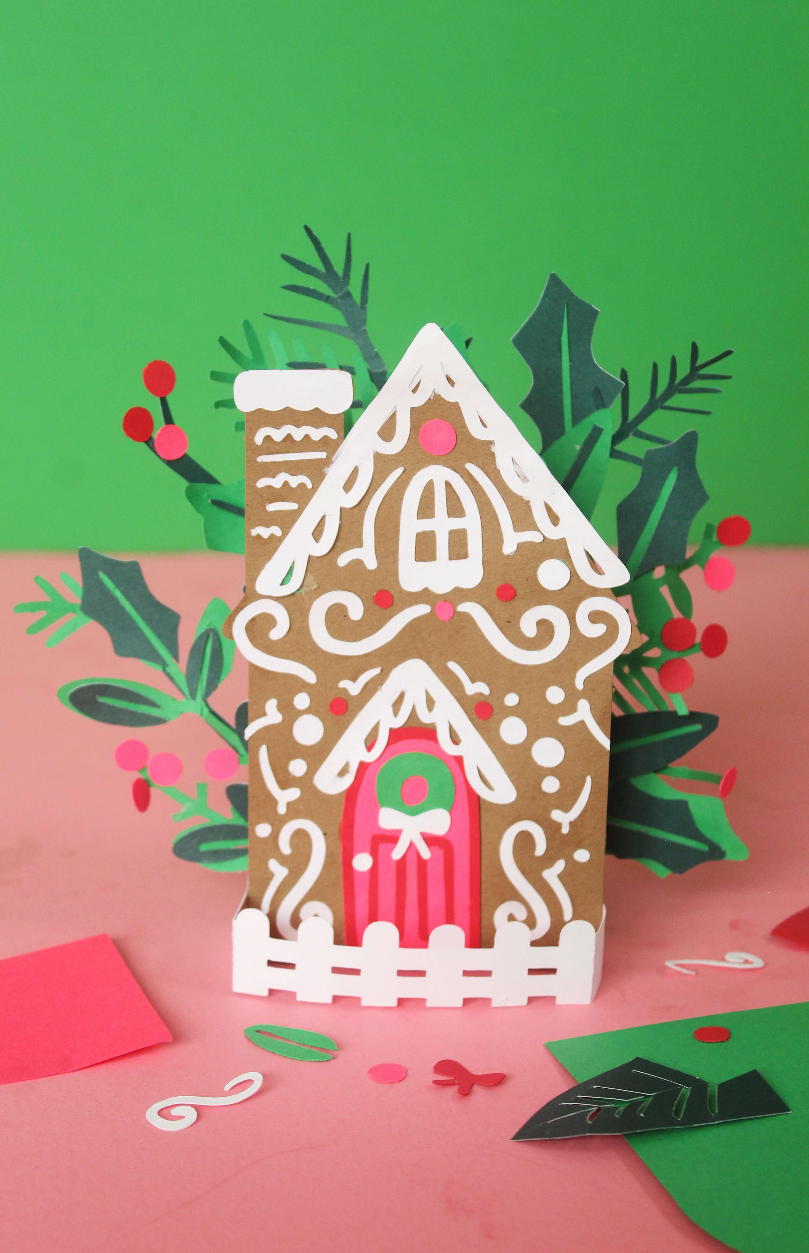 Gingerbread Pop-Up Card-7