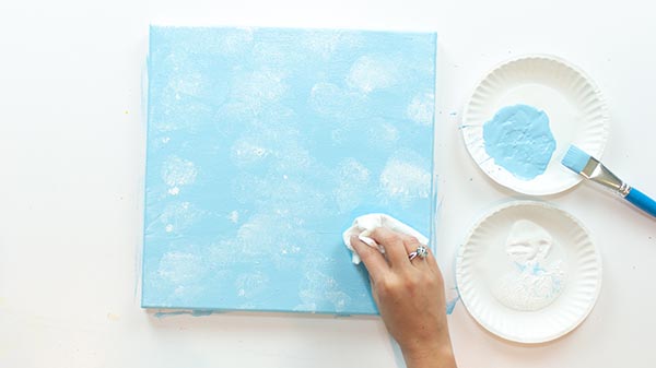 Blue Painted Canvas
