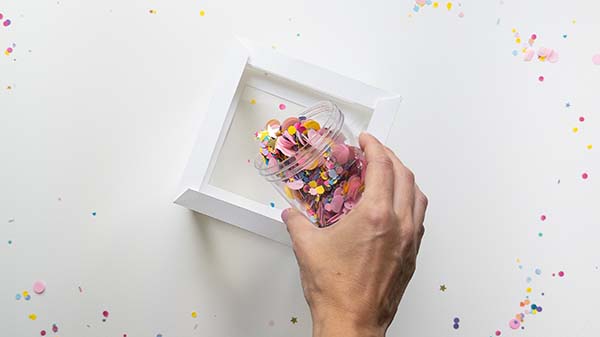 DIY Clear Box with Confetti
