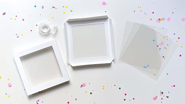 Clear Box with Astrobrights 