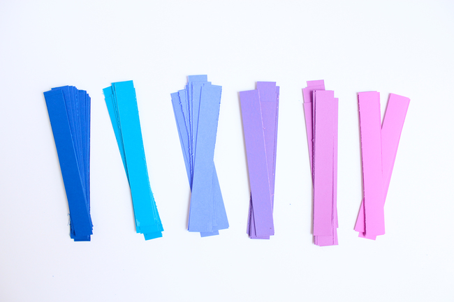 Strips of Astrobrights Cardstock