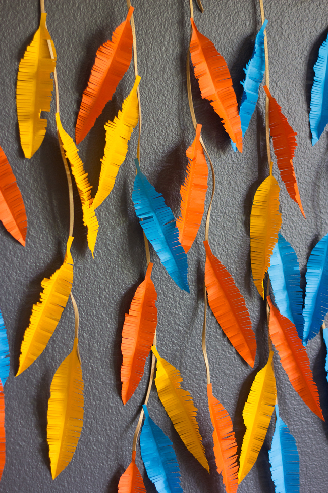 Astrobrights Paper Feather Wall Hanging