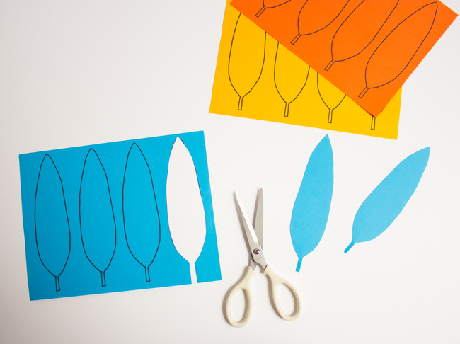 Cutting Paper Feathers