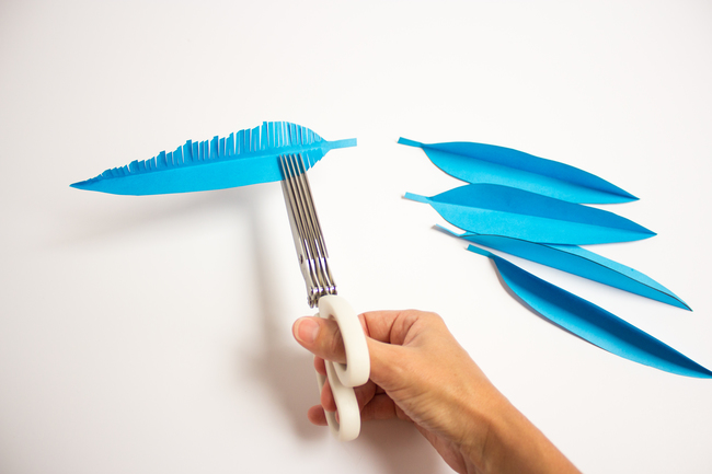 Fringed Paper Feathers