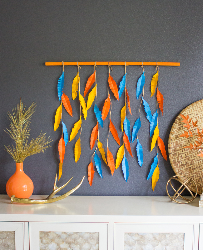 Scratch Paper Art: Feathers on a Wall