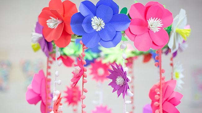 Astrobrights DIY Paper Flower Mobile