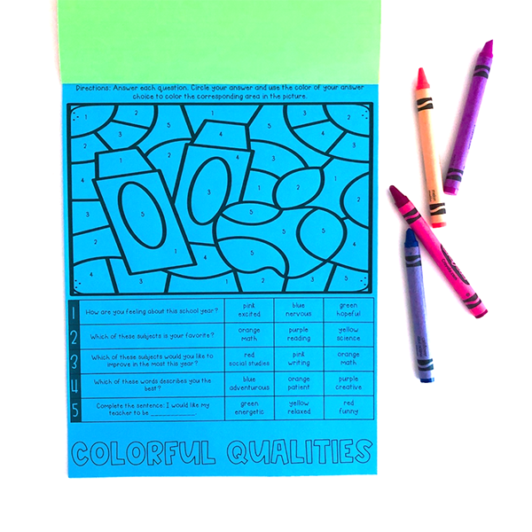 Colorful Qualities Classroom Activity