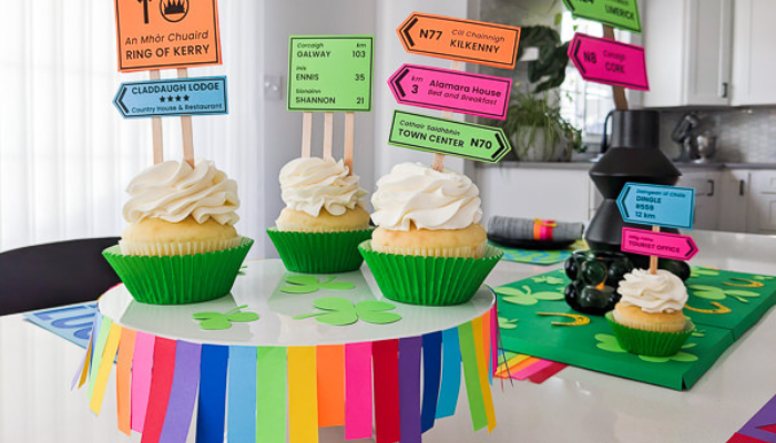 Merriment Design St Patrick's Day Centerpiece and Cupcake Topper