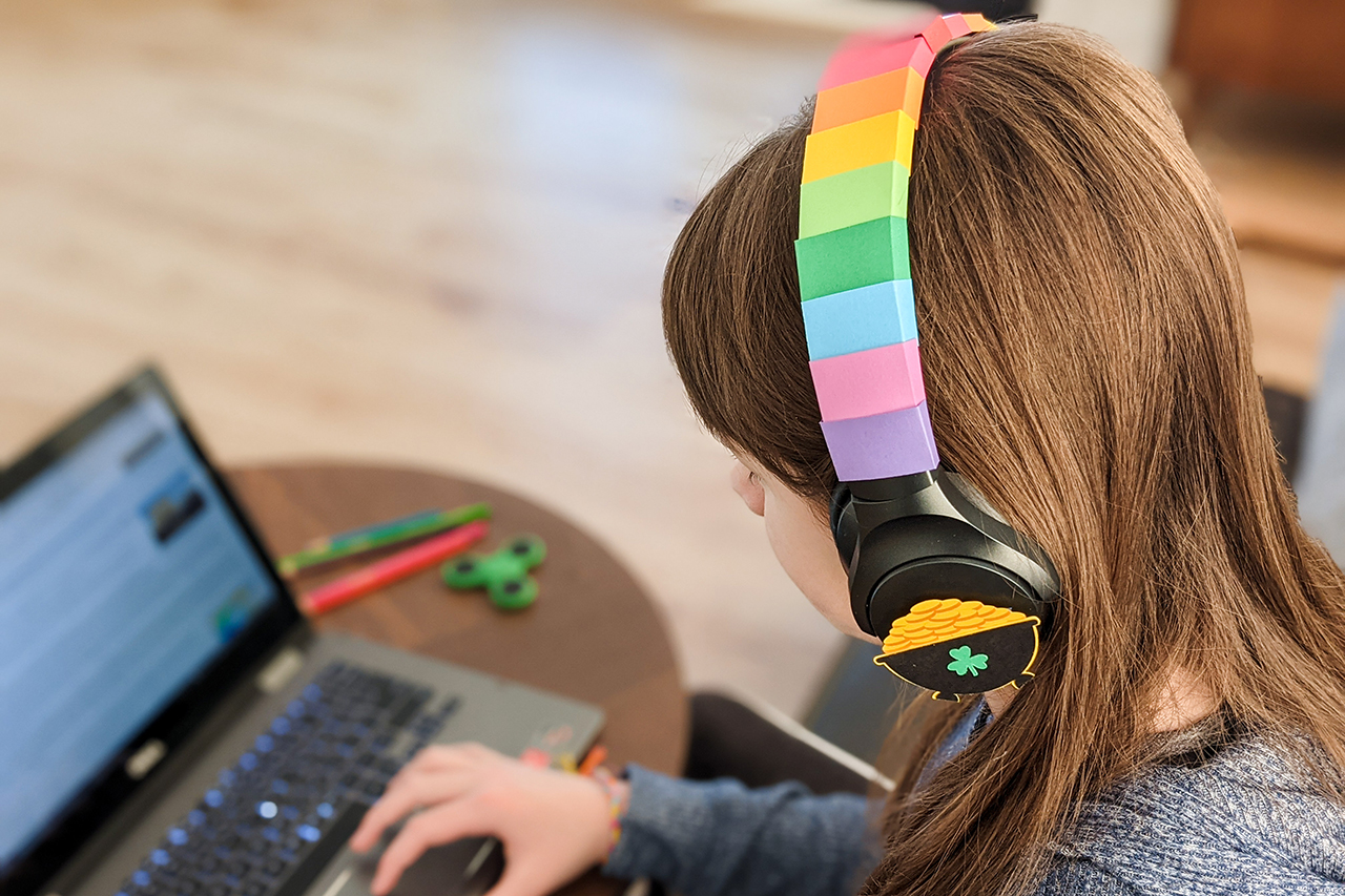 DIY Rainbow Headphones
