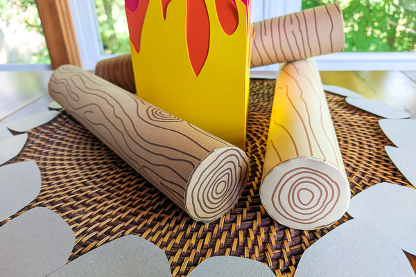 S’mores Campfire DIY Paper Playset | Colorize Your Life | ASTROBRIGHTS