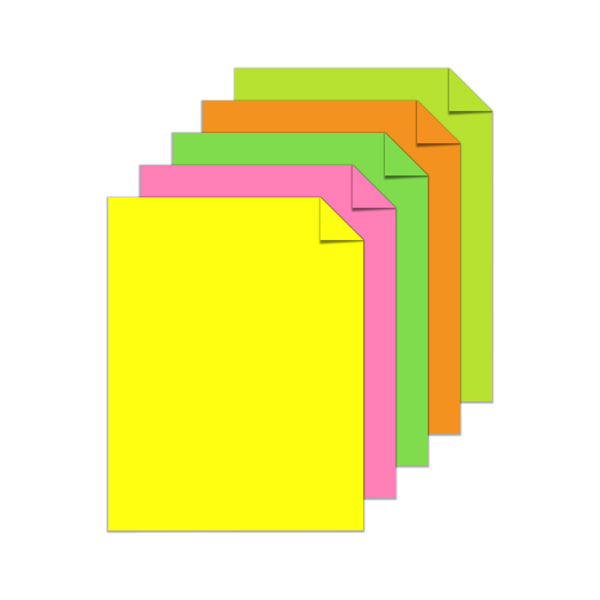  Neon Bright Colors Printable Cardstock Paper 8 1/2x11 -  Inkjet/Laser - 4 Colors - 50 Sheets : Arts, Crafts & Sewing