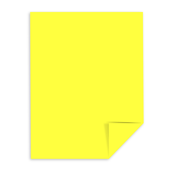 Astrobrights Color Paper, 8.5” x 11”, 24# Lift-Off Lemon 500