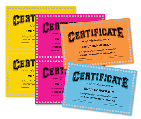 Certificate of Achievement 2up