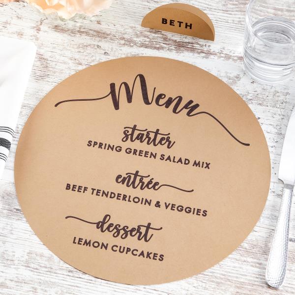 An image with name: Placemat Menu