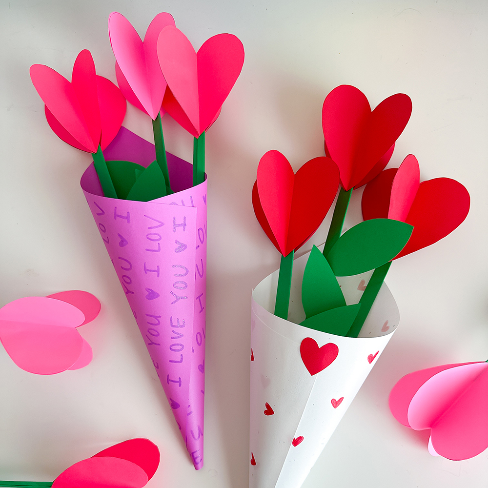 DIY Valentines Heart Bouquet